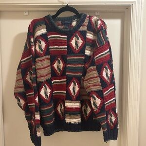 Geometric Patterned Sweater - Multicolor